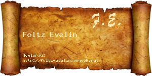 Foltz Evelin névjegykártya